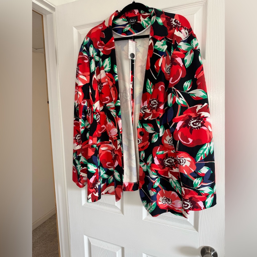 Simply Emma Flora Blazer 3xl NWT